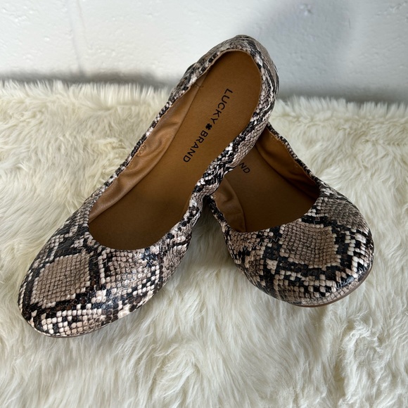LUCKY BRAND Women's Ballet Flats Snake pattern 9 - Picture 2 of 3